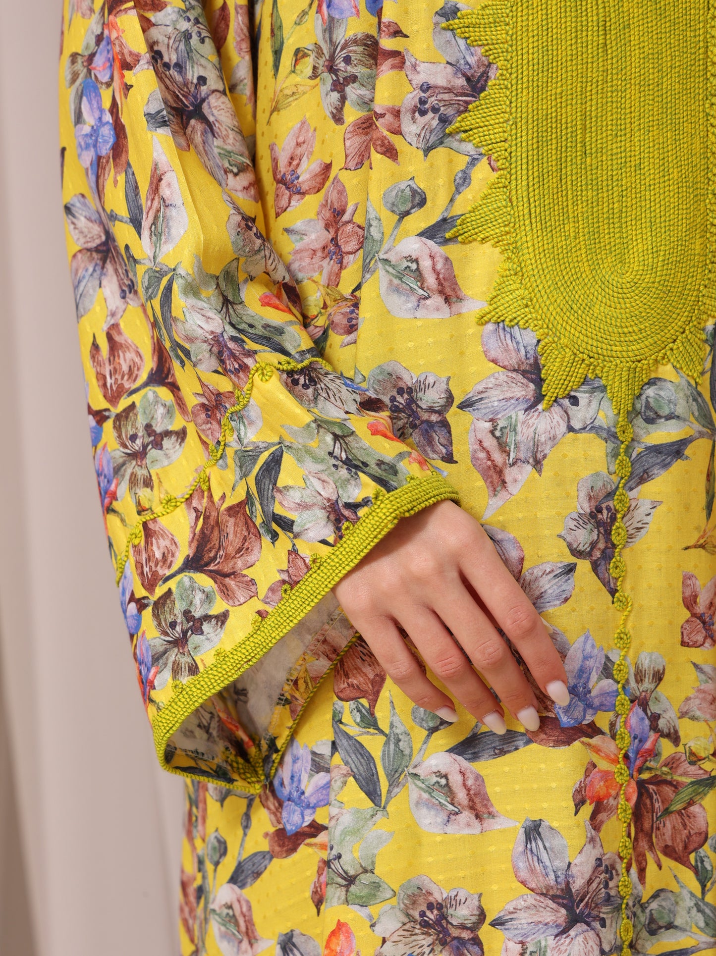 Lemon & Lavender Floral Kaftan