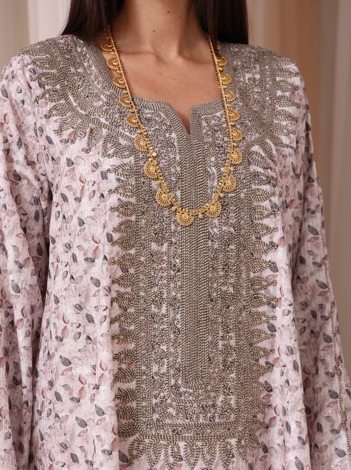 Rose Quartz Botanical Kaftan