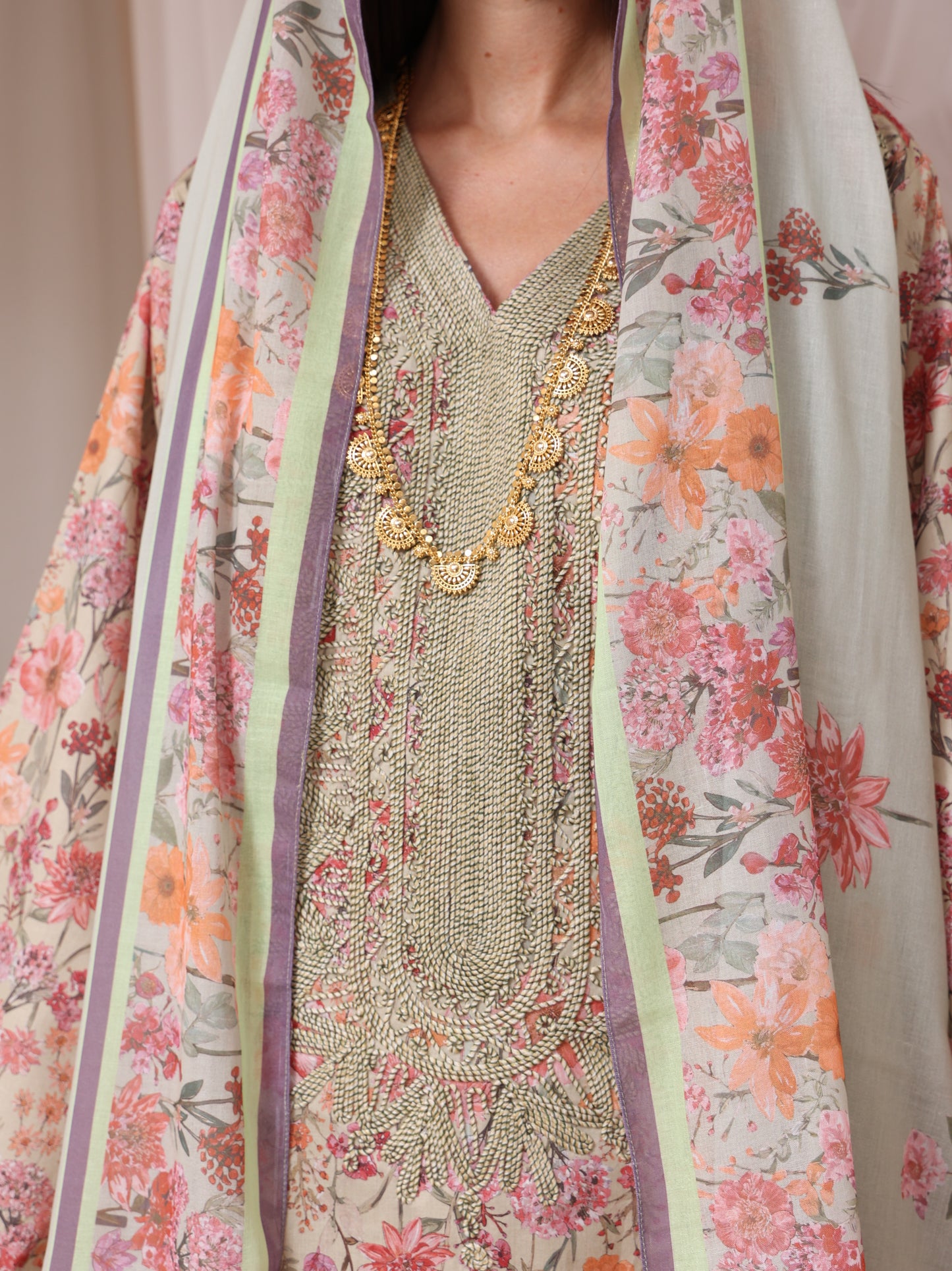 Ivory Rose Kaftan Set