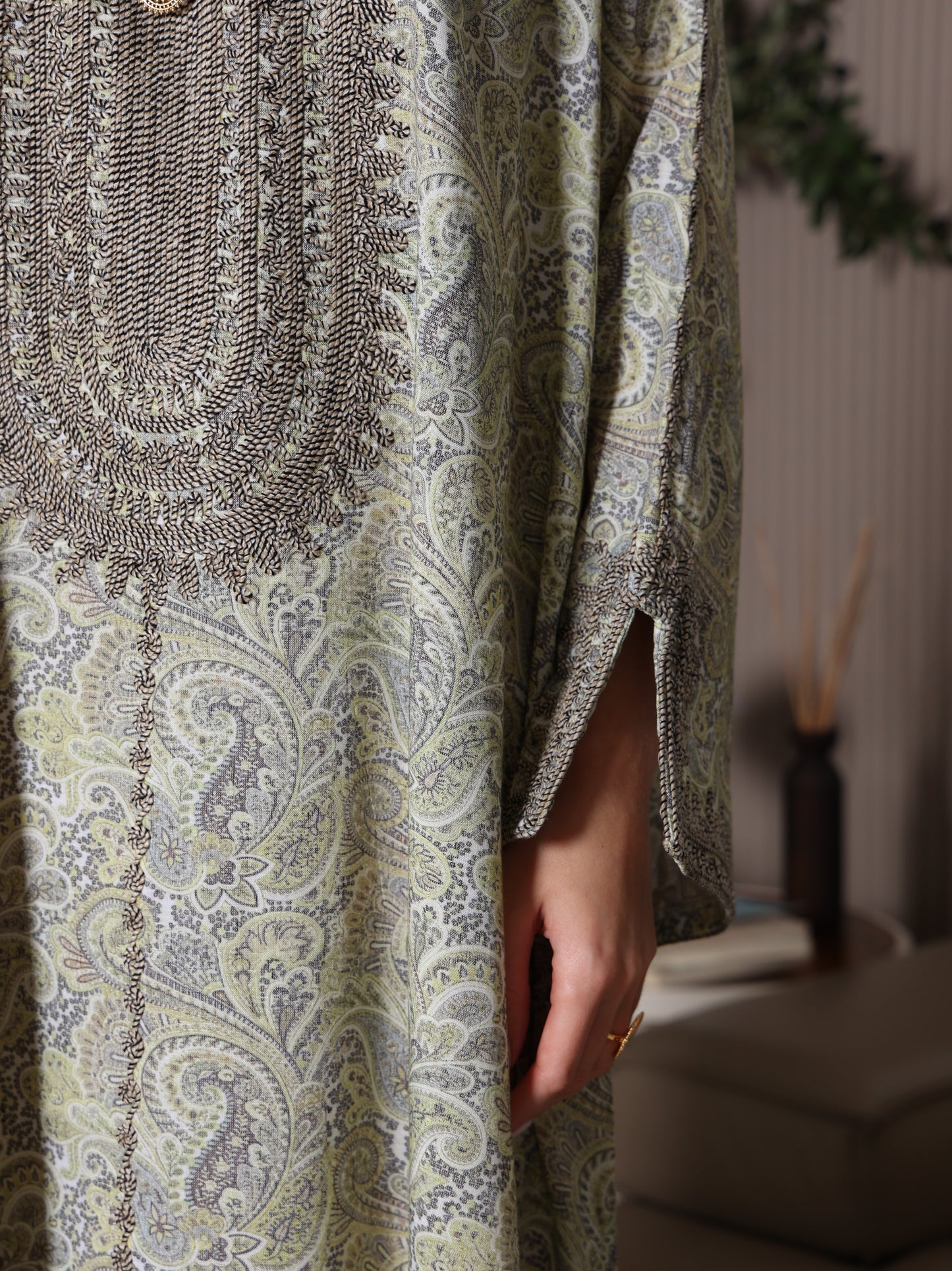 Olive Sage Paisley Kaftan