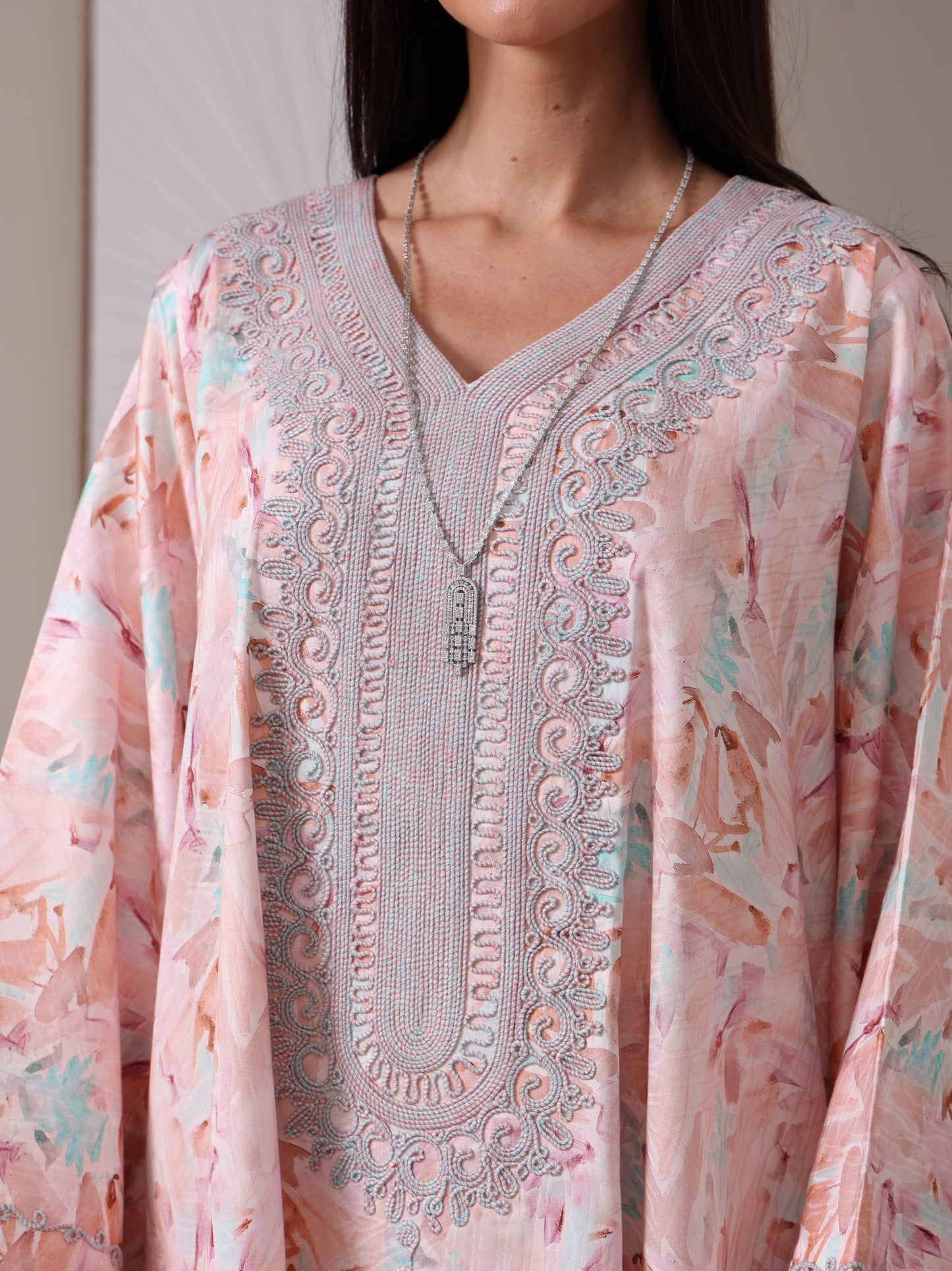 Silver Petals Kaftan