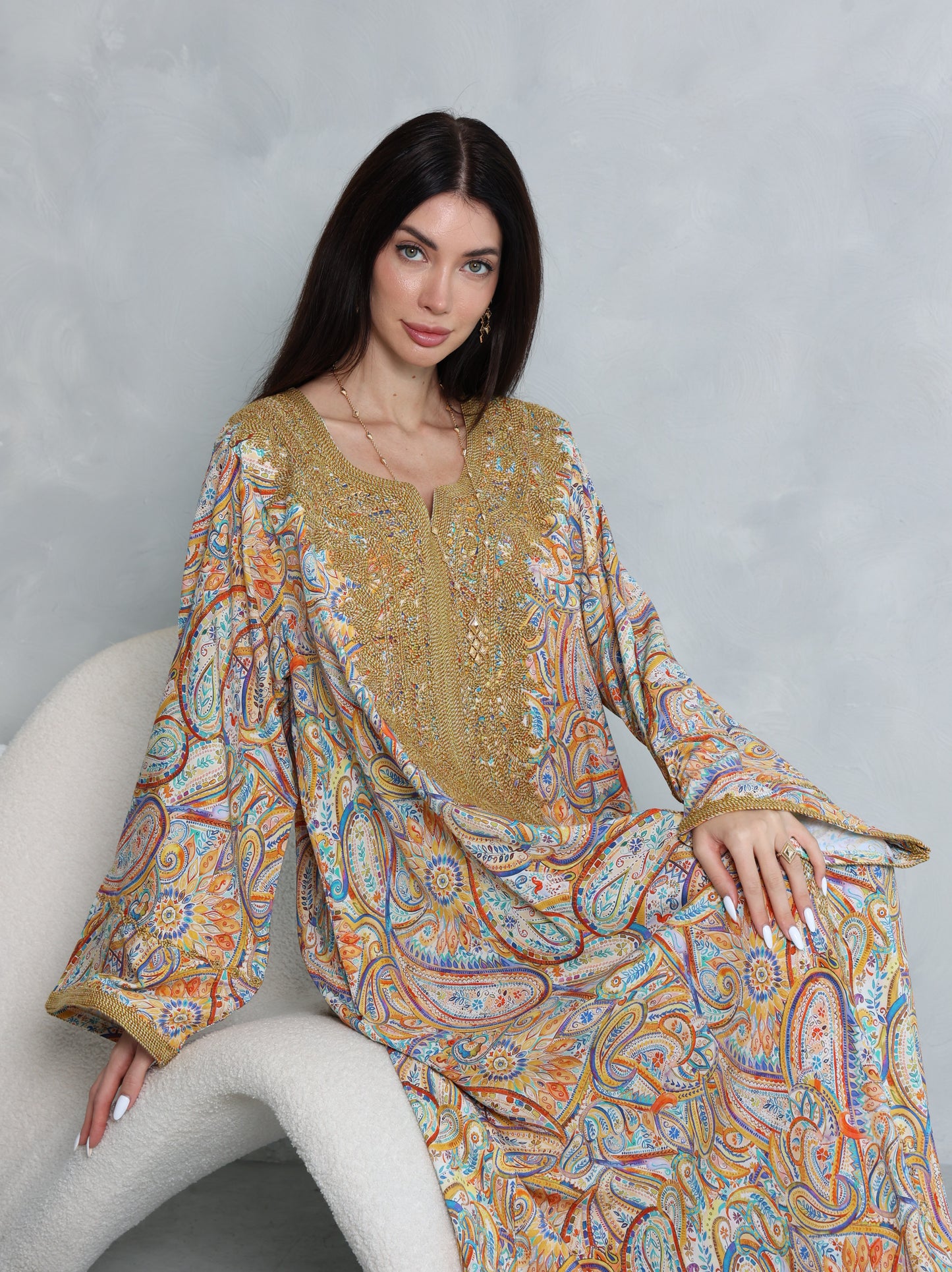 Golden Paisley Kaftan