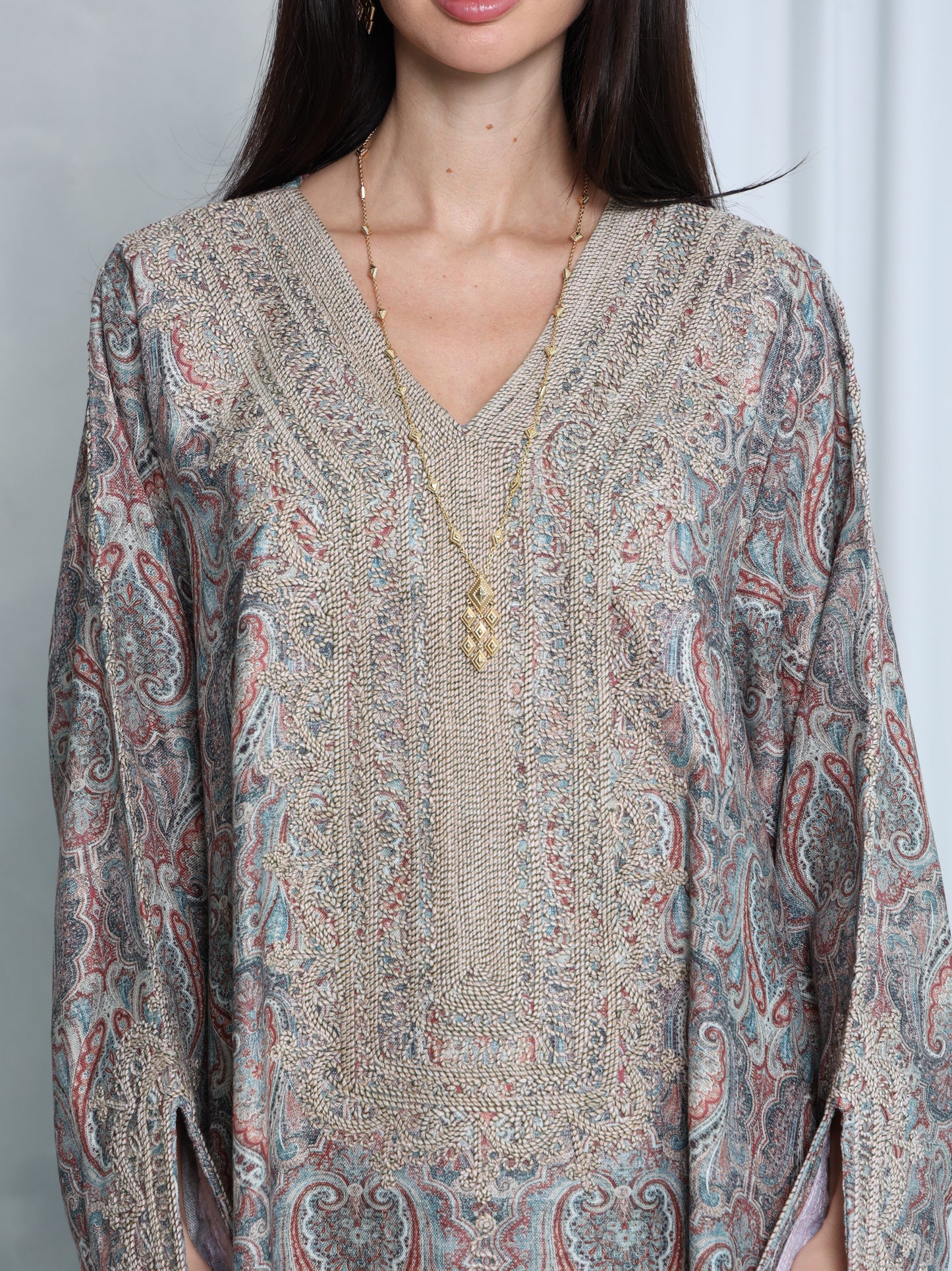Slate Paisley Kaftan