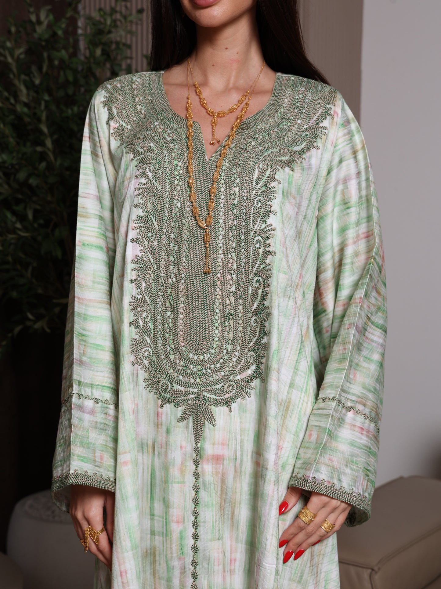 Mint Frost Kaftan