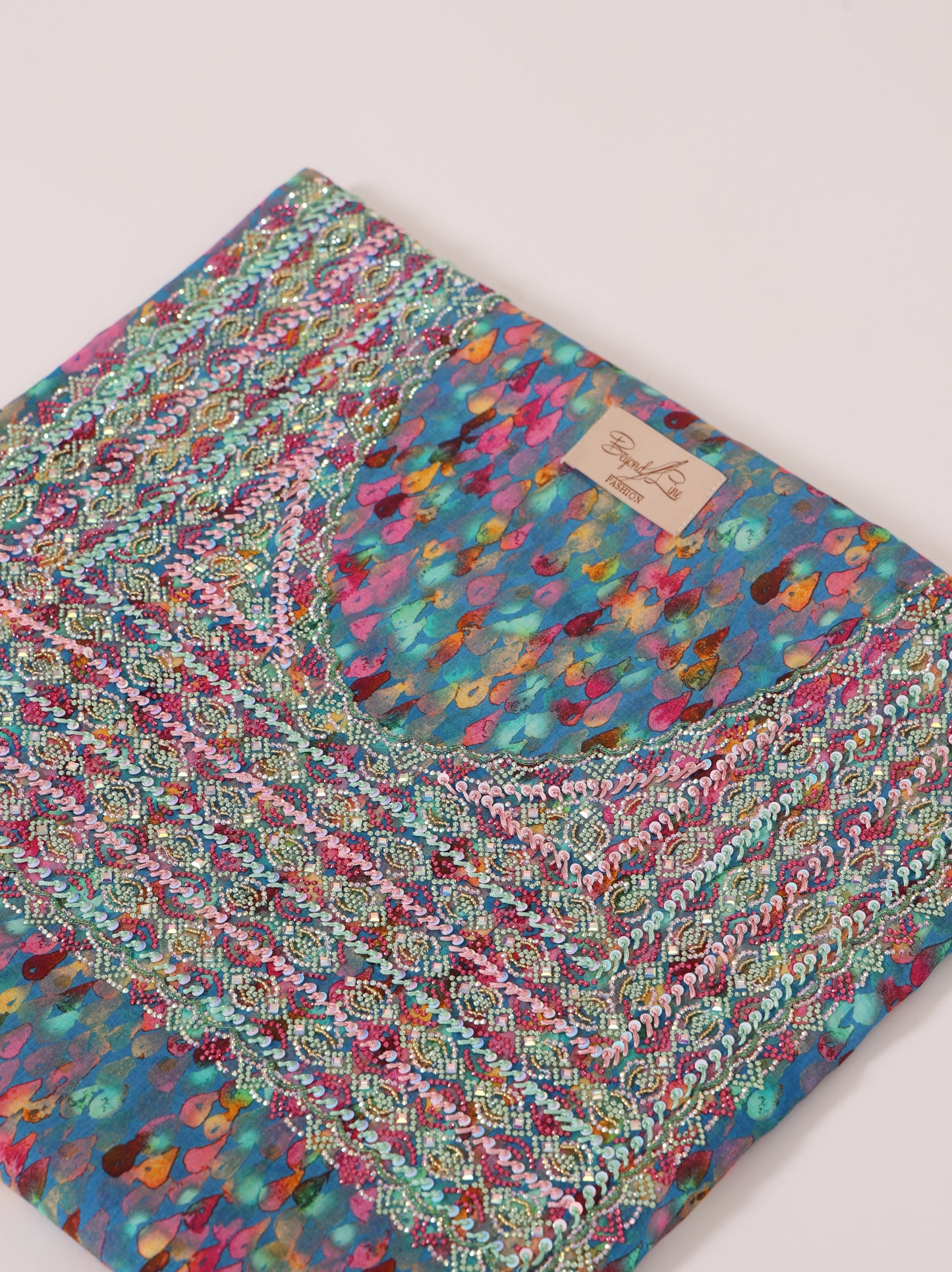 Azure Raindrop Kaftan