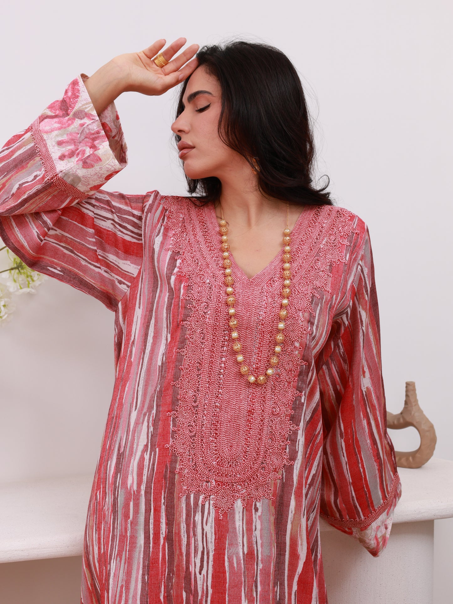 Whispers of Rose Kaftan