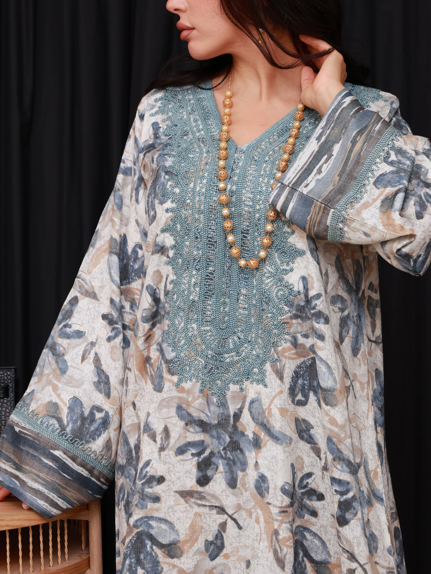 Olive Mist Kaftan