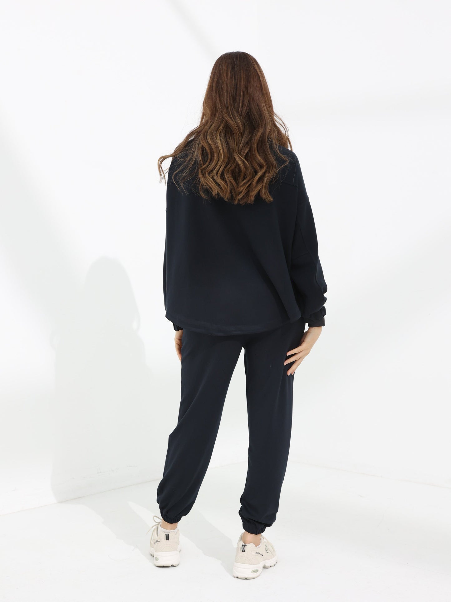 Women's Dark Blue Sleek Kint Hoodie