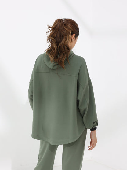 Women's Dark Laurel Green Kint Hoodie