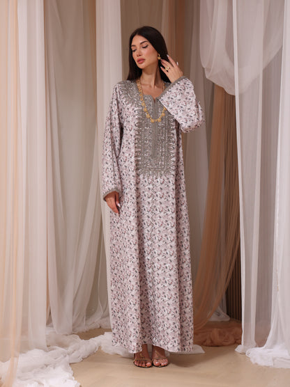 Rose Quartz Botanical Kaftan