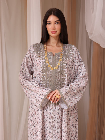 Rose Quartz Botanical Kaftan