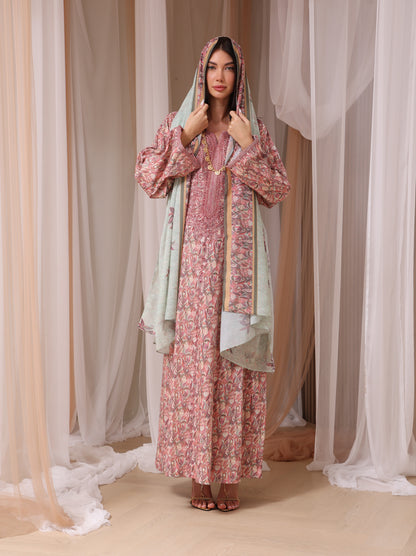 Mauve & Sage Botanical Kaftan
