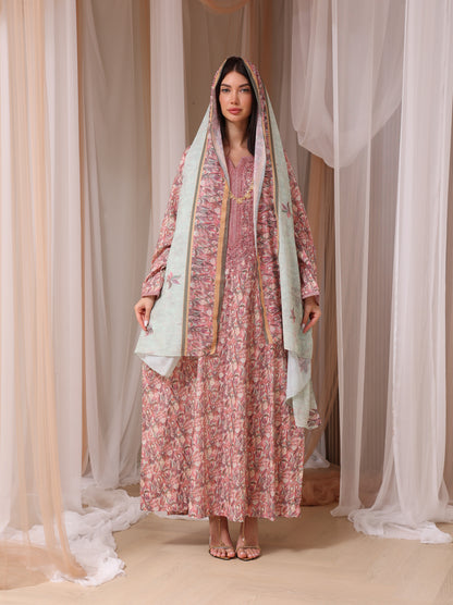 Mauve & Sage Botanical Kaftan
