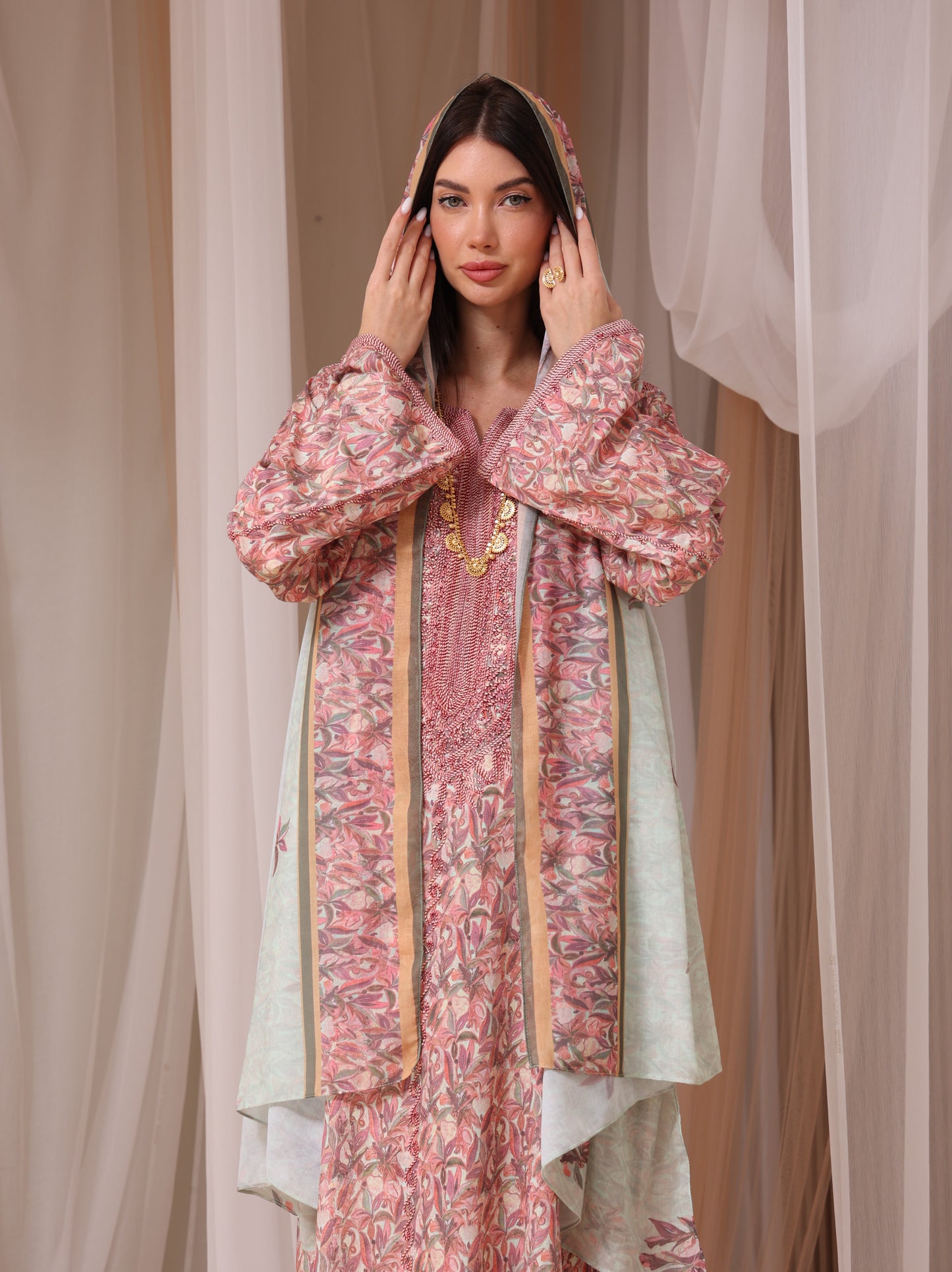 Mauve & Sage Botanical Kaftan