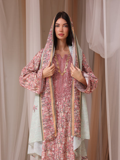 Mauve & Sage Botanical Kaftan