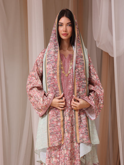 Mauve & Sage Botanical Kaftan
