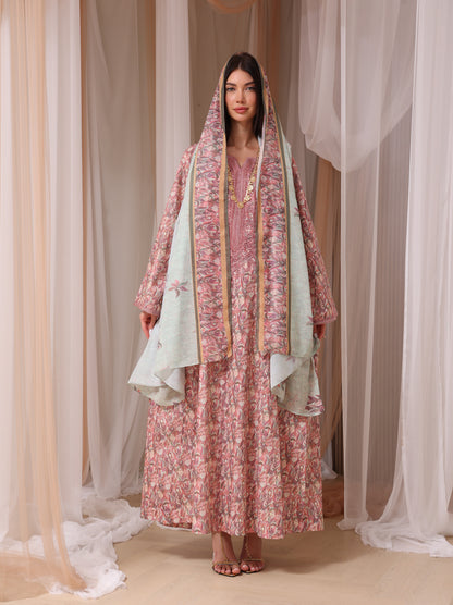 Mauve & Sage Botanical Kaftan