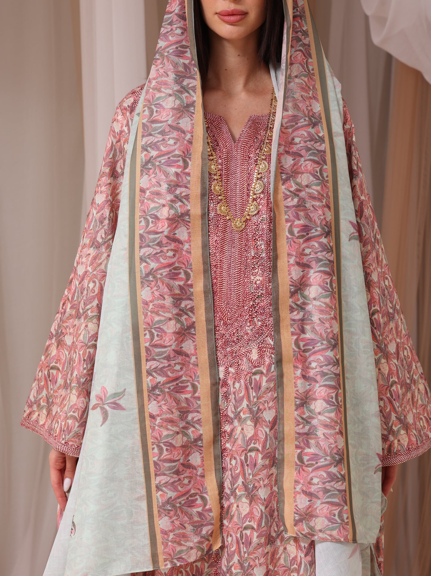 Mauve & Sage Botanical Kaftan