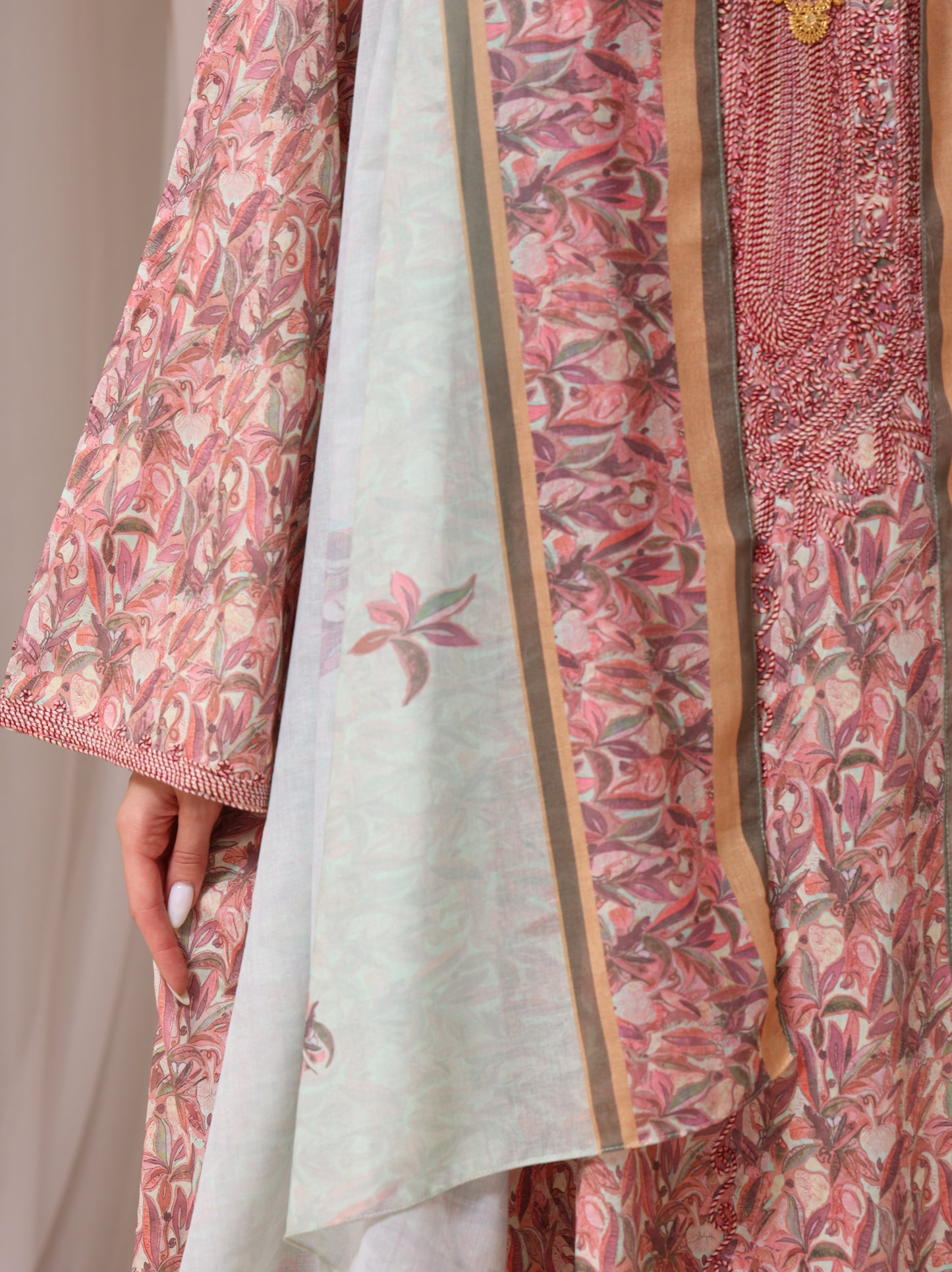 Mauve & Sage Botanical Kaftan