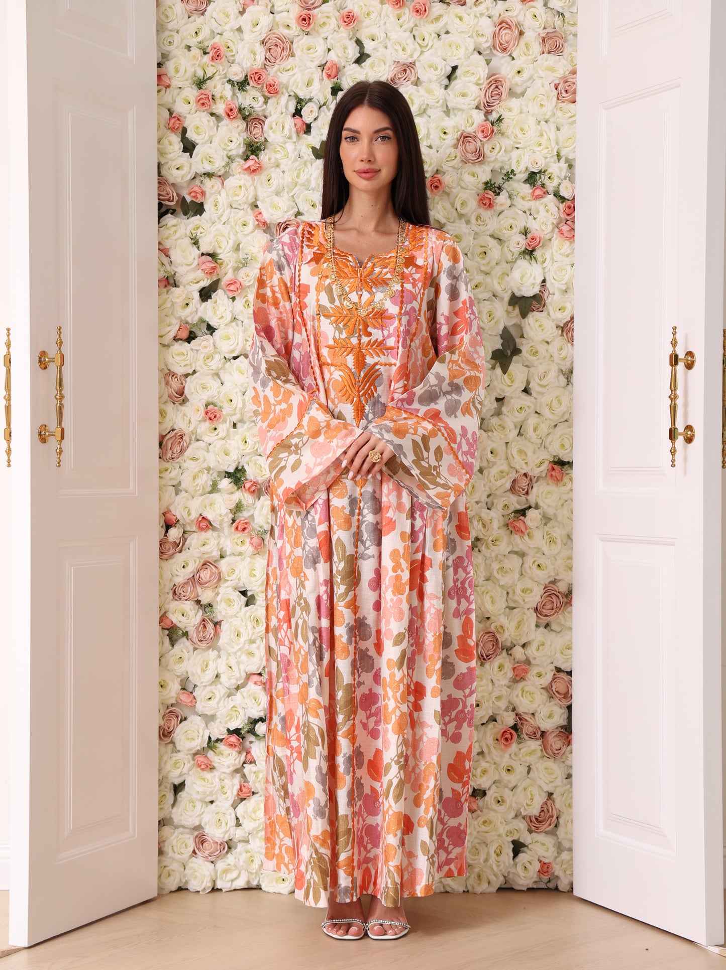 Mandarin & Peach Botanical Kaftan