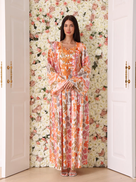 Mandarin & Peach Botanical Kaftan