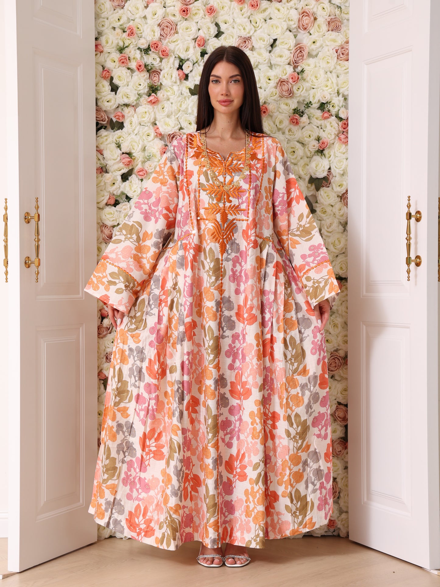 Mandarin & Peach Botanical Kaftan