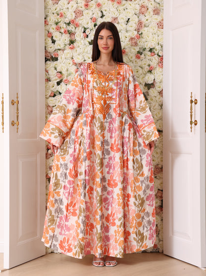 Mandarin & Peach Botanical Kaftan