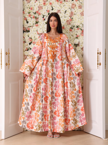 Mandarin & Peach Botanical Kaftan