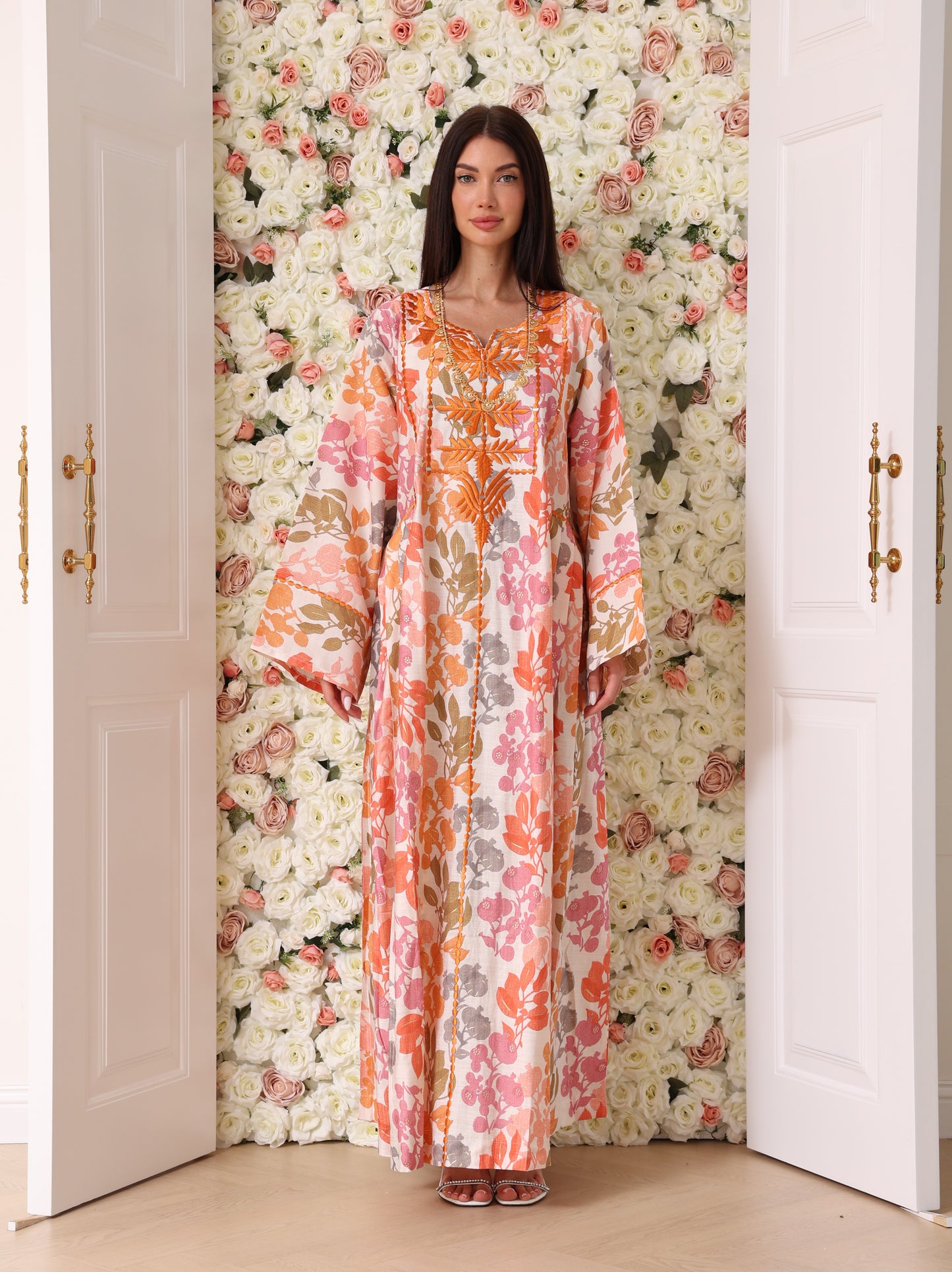 Mandarin & Peach Botanical Kaftan