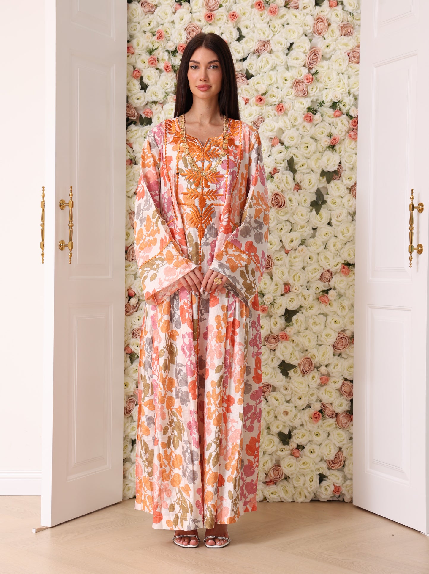 Mandarin & Peach Botanical Kaftan