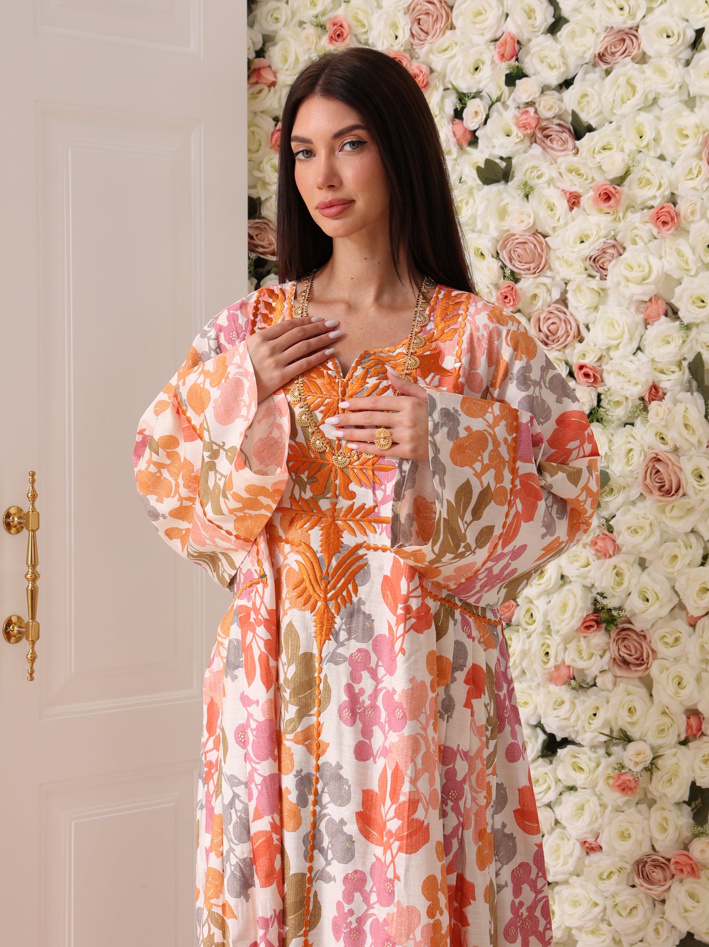 Mandarin & Peach Botanical Kaftan