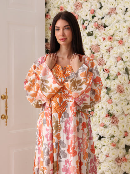 Mandarin & Peach Botanical Kaftan