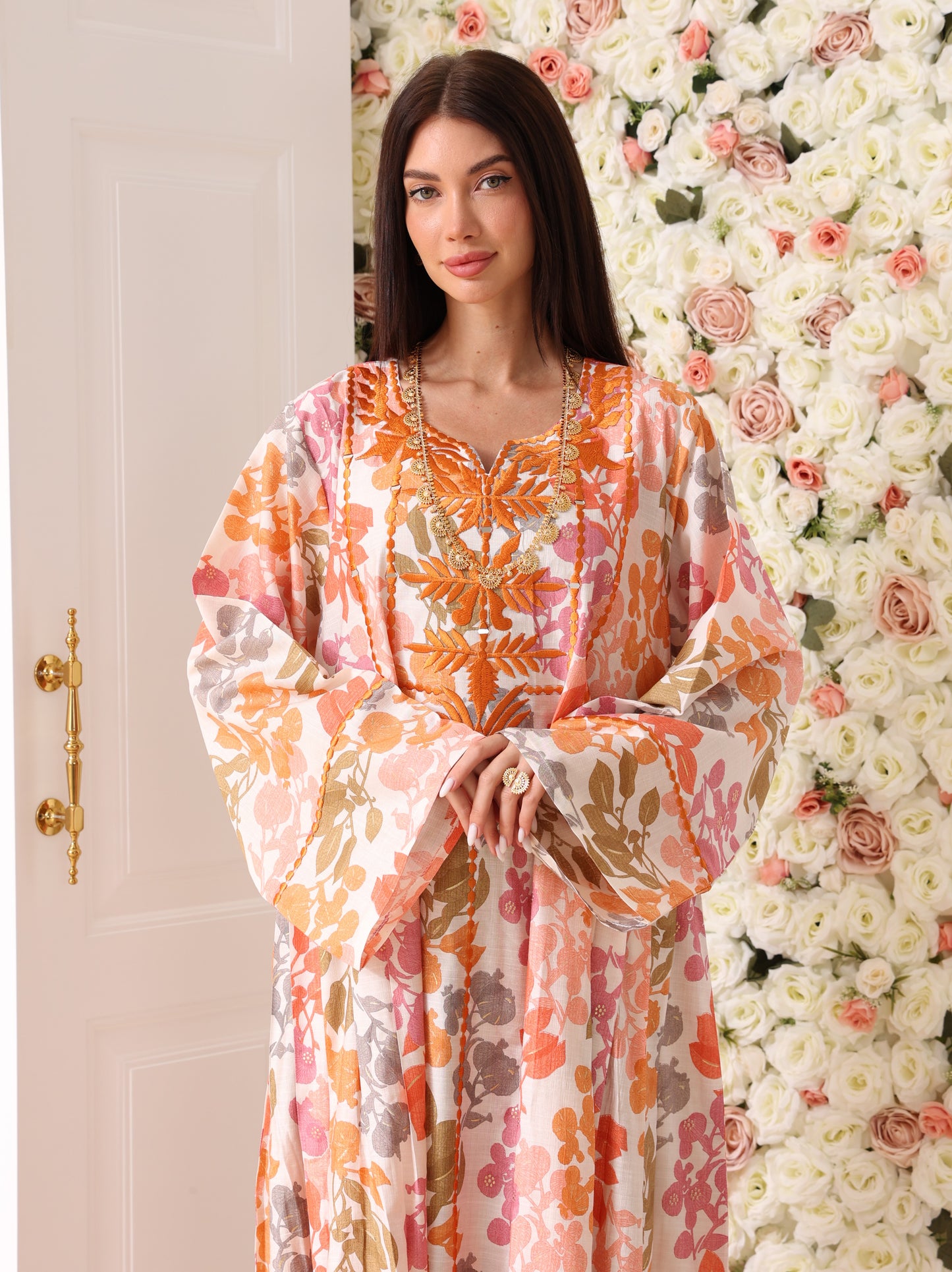 Mandarin & Peach Botanical Kaftan