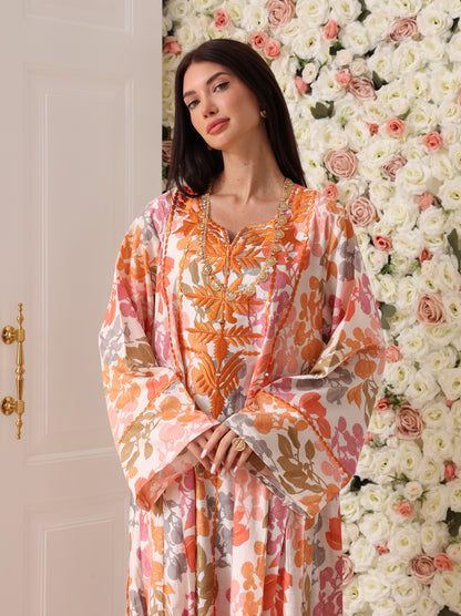Mandarin & Peach Botanical Kaftan