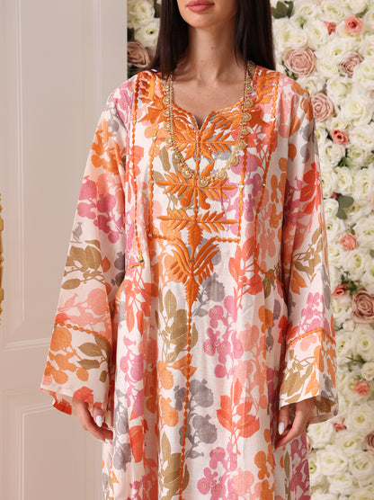 Mandarin & Peach Botanical Kaftan