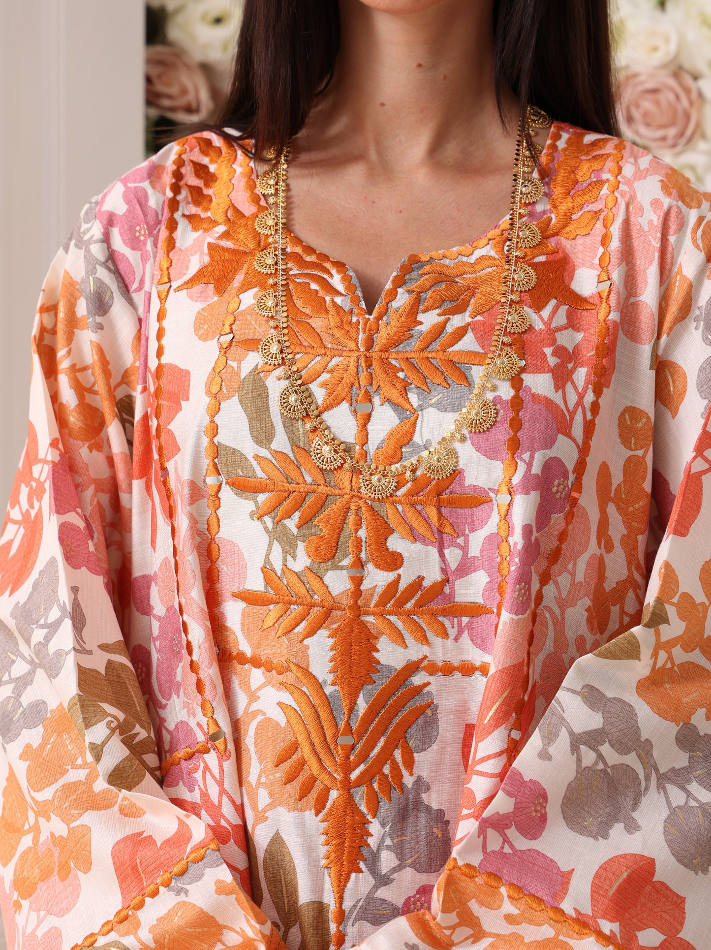 Mandarin & Peach Botanical Kaftan