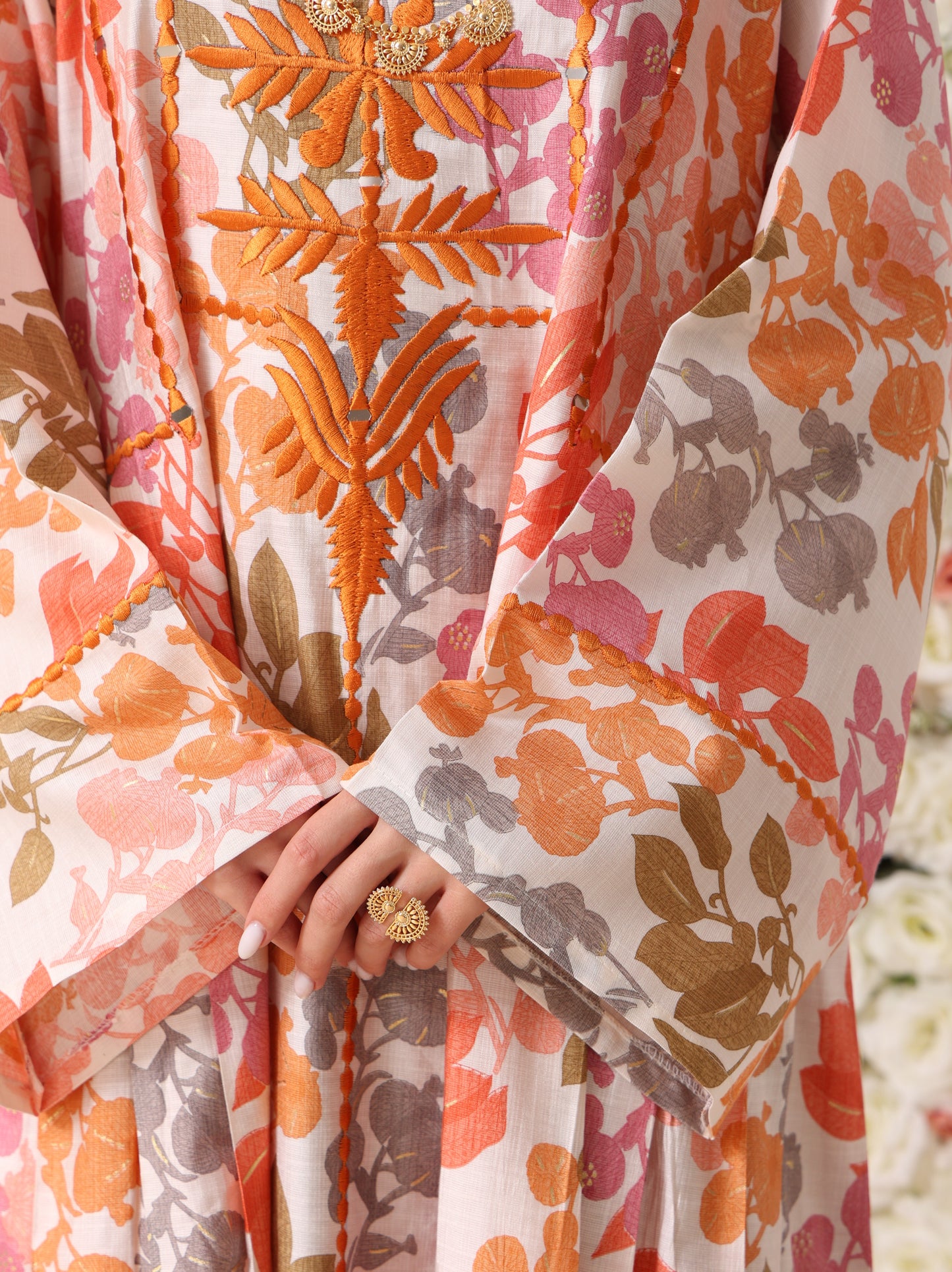 Mandarin & Peach Botanical Kaftan