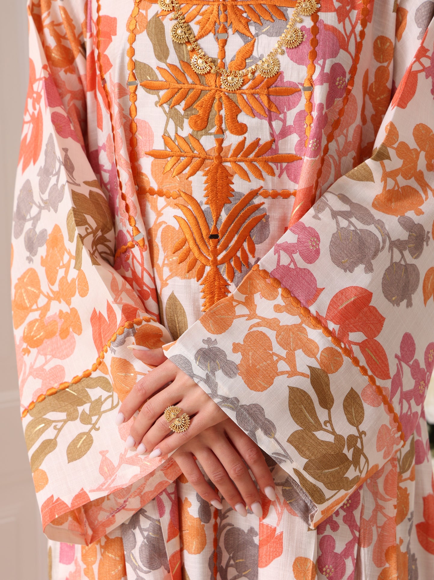 Mandarin & Peach Botanical Kaftan