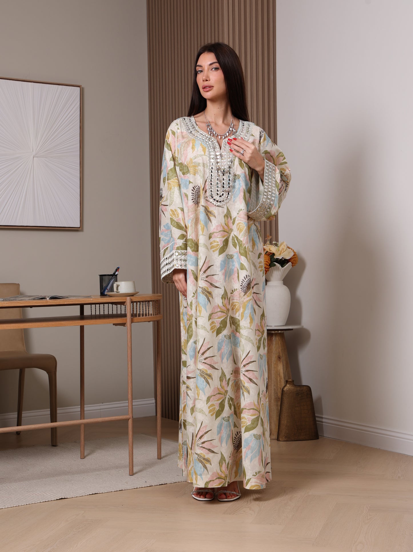 Pastel Bloom Kaftan
