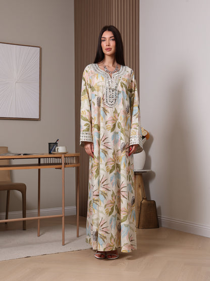Pastel Bloom Kaftan