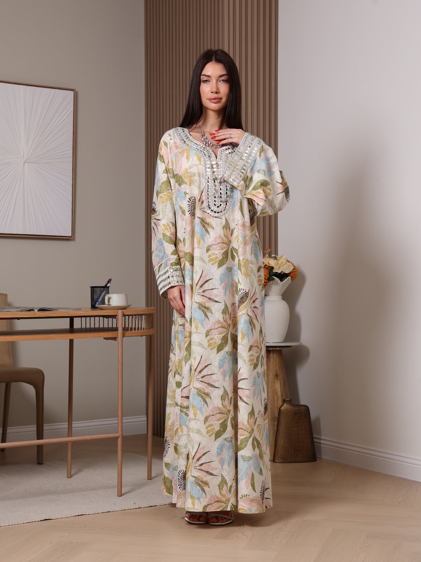 Pastel Bloom Kaftan