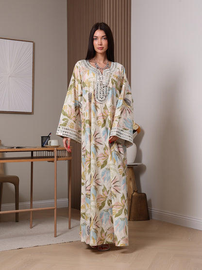 Pastel Bloom Kaftan