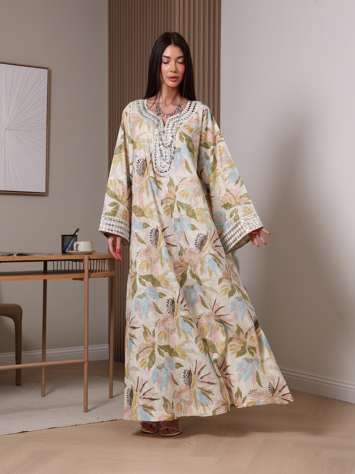 Pastel Bloom Kaftan