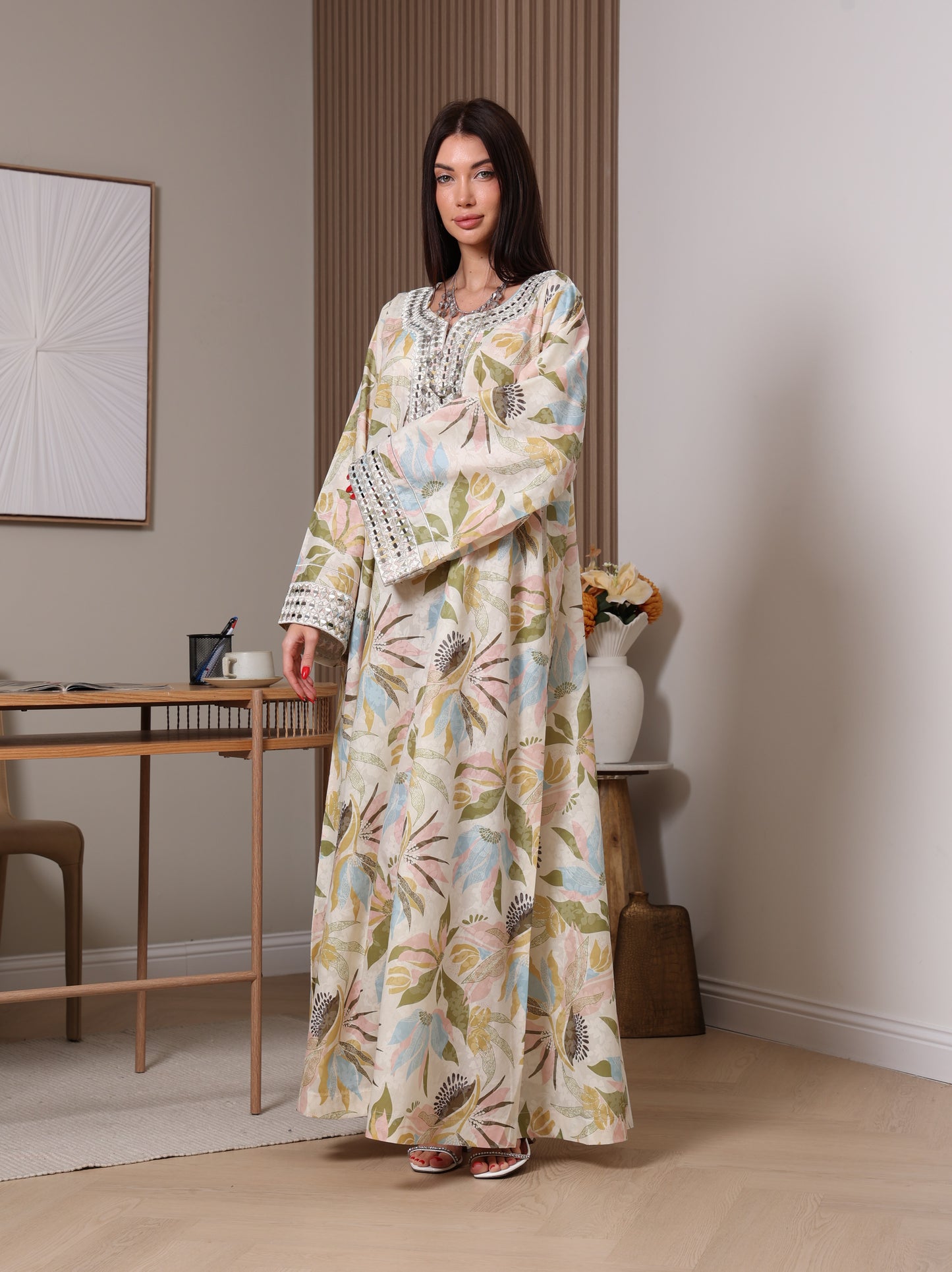 Pastel Bloom Kaftan