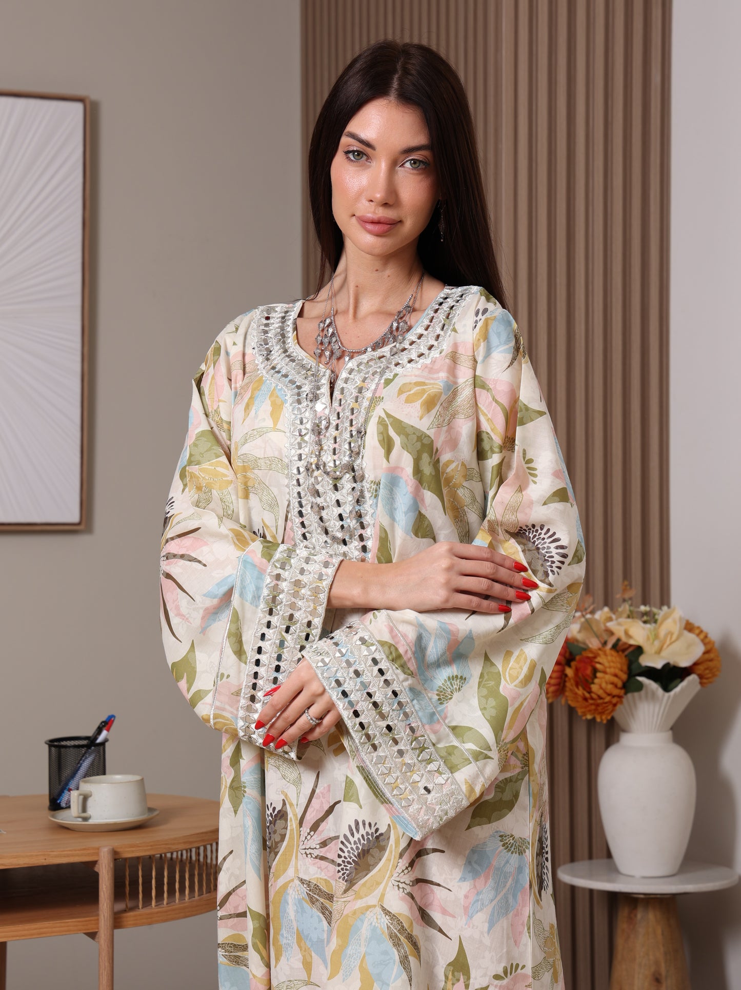 Pastel Bloom Kaftan