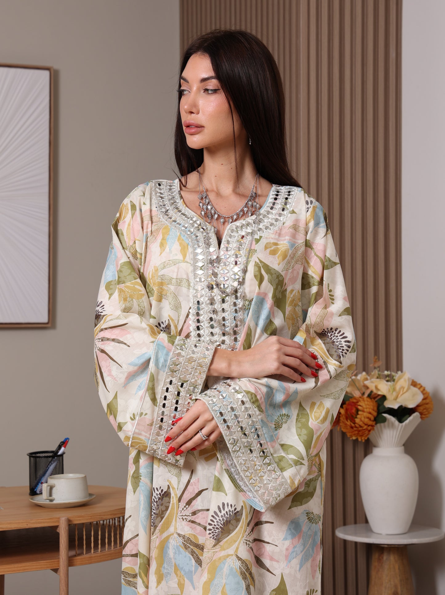Pastel Bloom Kaftan
