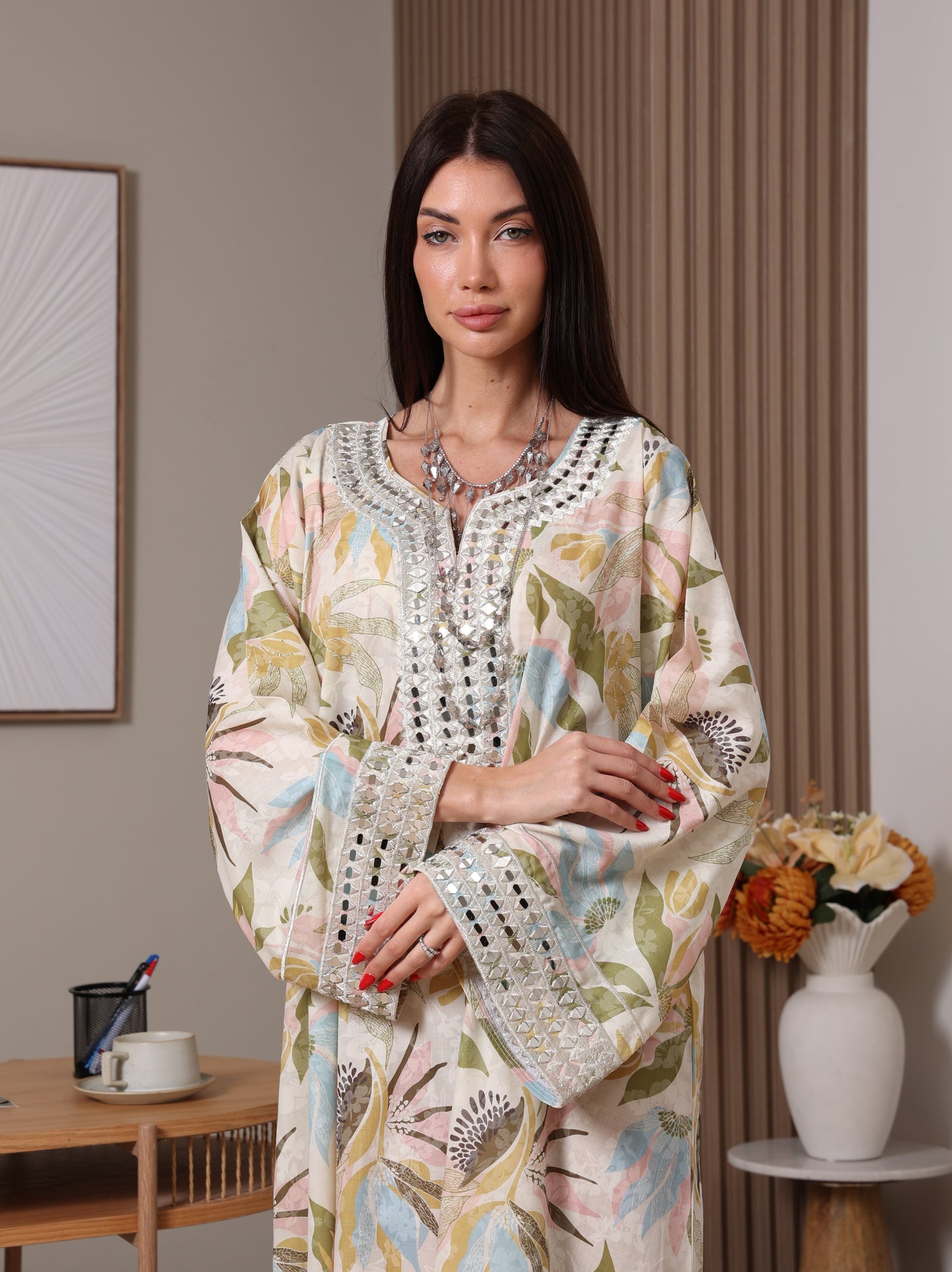 Pastel Bloom Kaftan