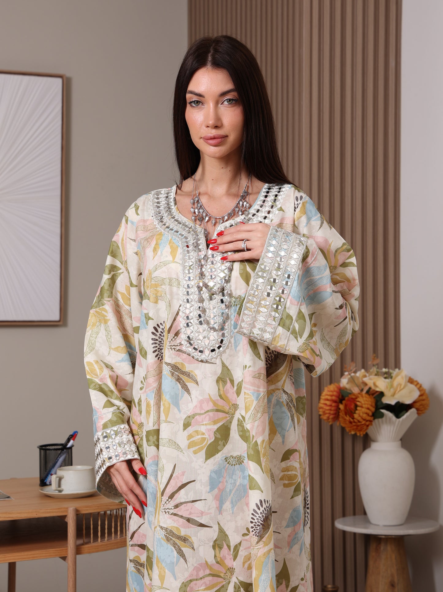 Pastel Bloom Kaftan