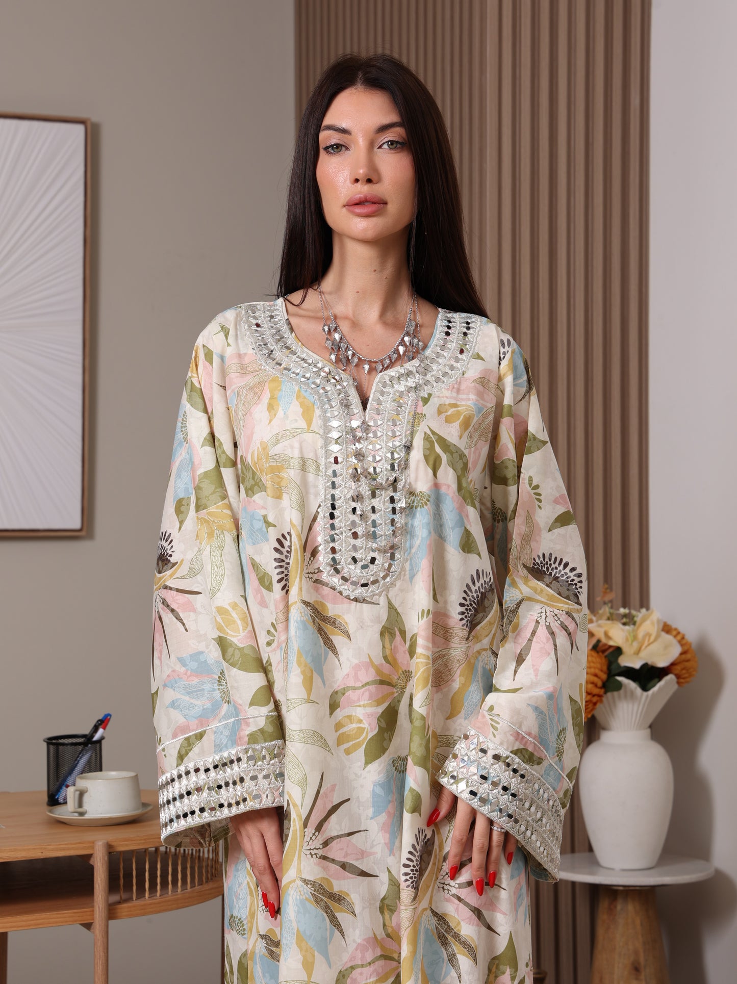 Pastel Bloom Kaftan