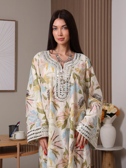 Pastel Bloom Kaftan
